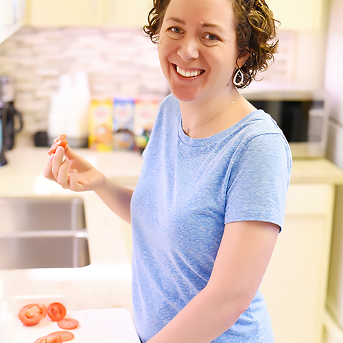 Patient making lunch in kitchen